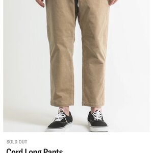 DEUS Ex Machina Off White Corduroy Cord Men's Cropped Pants Relax Fit BOLO